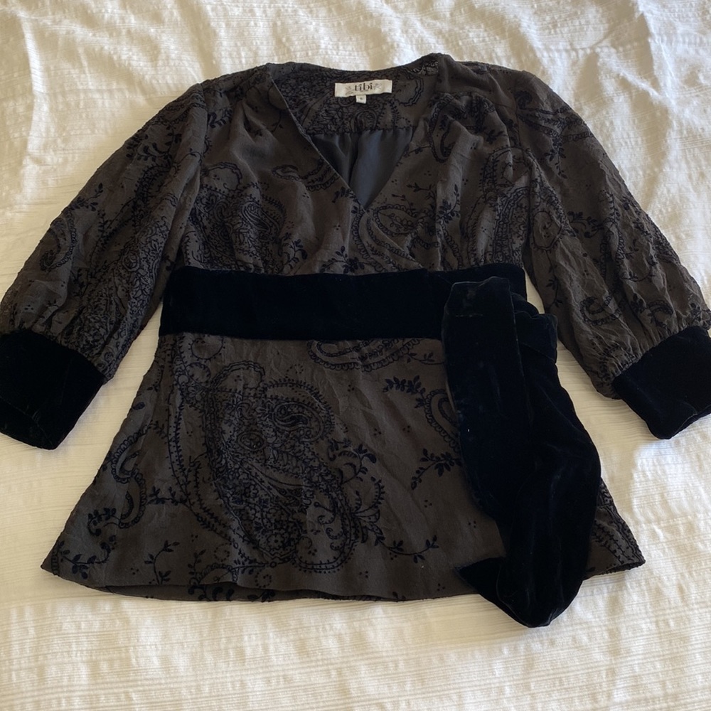 Tibi wrap blouse
